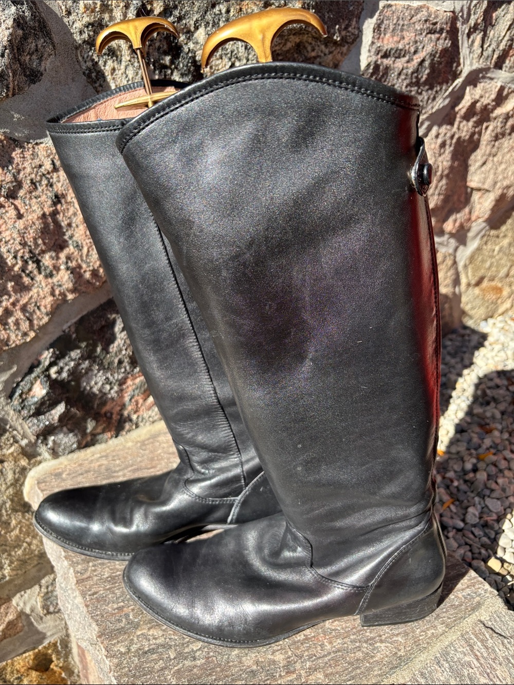 Corso Como Black Leather Over-the-Knee Riding Boots